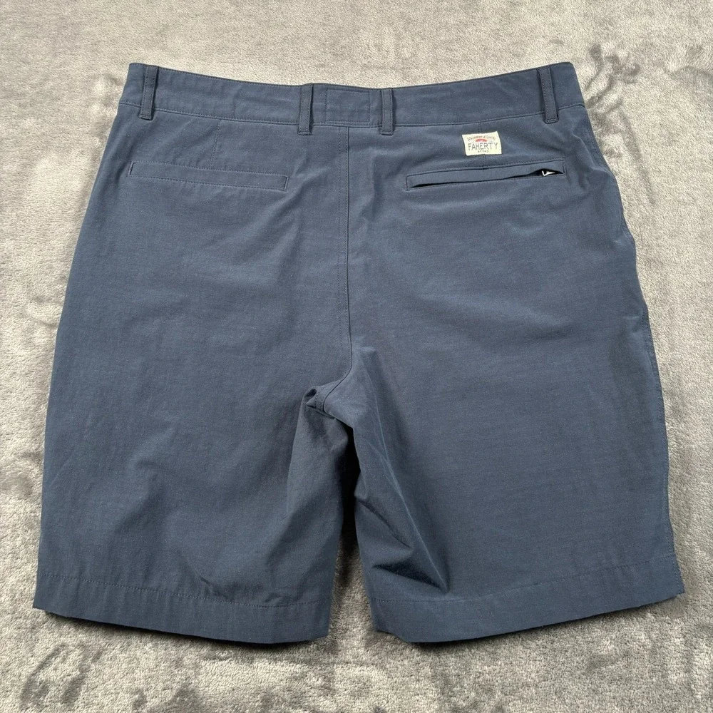 Faherty Shorts Mens 34 Blue All Day Chino Stretch 8